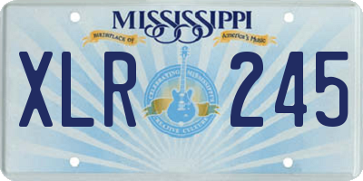 MS license plate XLR245
