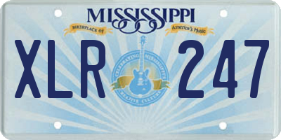 MS license plate XLR247