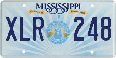 MS license plate XLR248