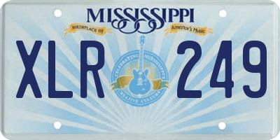 MS license plate XLR249