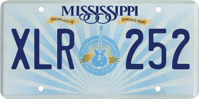 MS license plate XLR252