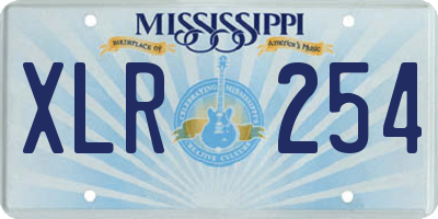 MS license plate XLR254