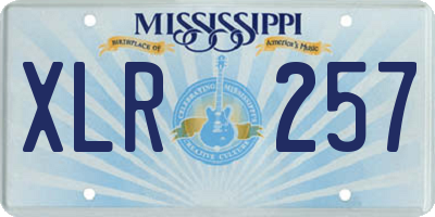 MS license plate XLR257