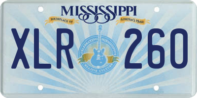 MS license plate XLR260
