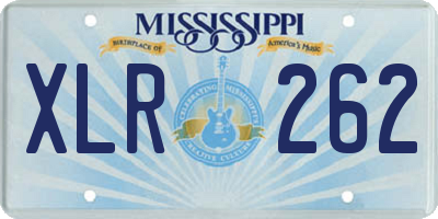 MS license plate XLR262