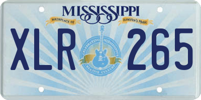 MS license plate XLR265