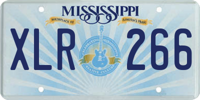 MS license plate XLR266
