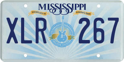 MS license plate XLR267