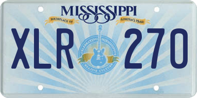 MS license plate XLR270