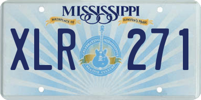 MS license plate XLR271