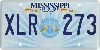 MS license plate XLR273
