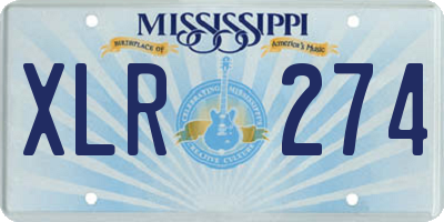 MS license plate XLR274