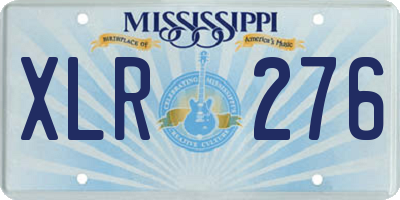 MS license plate XLR276