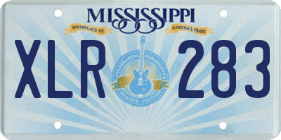 MS license plate XLR283