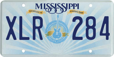 MS license plate XLR284