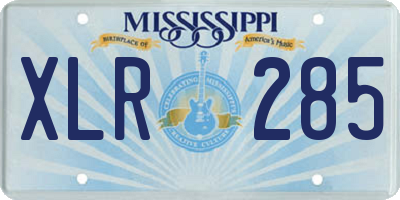MS license plate XLR285