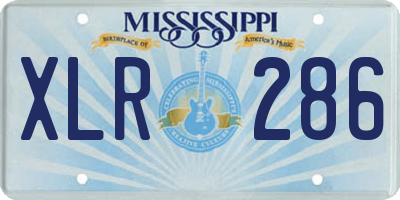 MS license plate XLR286