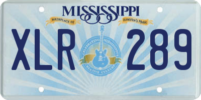 MS license plate XLR289