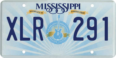 MS license plate XLR291
