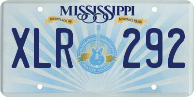 MS license plate XLR292