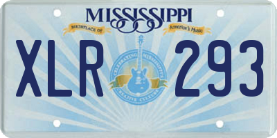 MS license plate XLR293