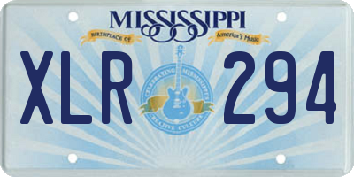 MS license plate XLR294