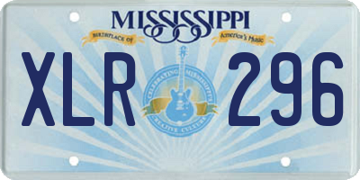 MS license plate XLR296