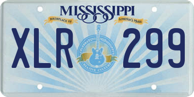 MS license plate XLR299