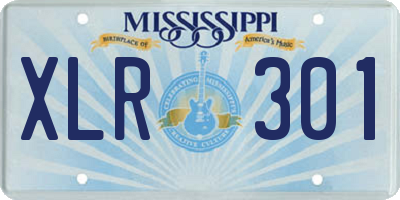 MS license plate XLR301