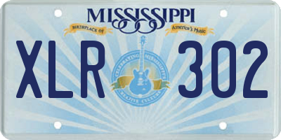 MS license plate XLR302