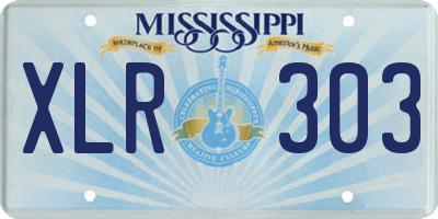 MS license plate XLR303