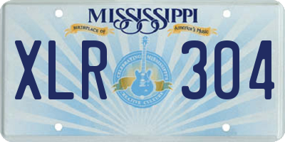 MS license plate XLR304