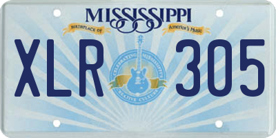 MS license plate XLR305