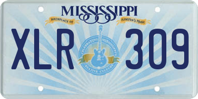 MS license plate XLR309