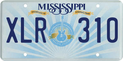 MS license plate XLR310