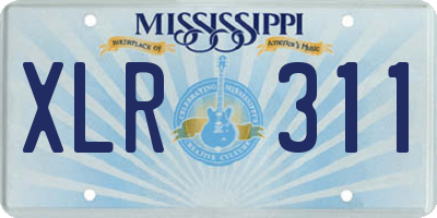 MS license plate XLR311