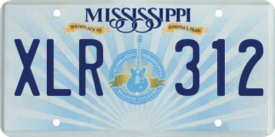MS license plate XLR312