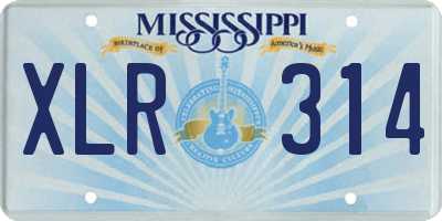 MS license plate XLR314