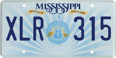 MS license plate XLR315