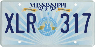 MS license plate XLR317