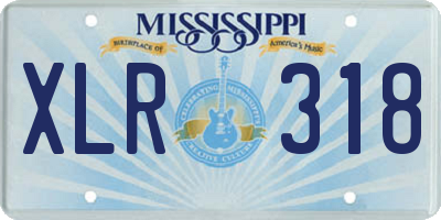 MS license plate XLR318