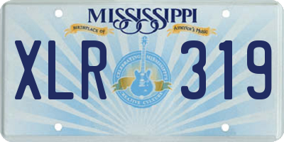 MS license plate XLR319