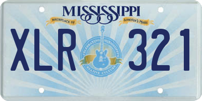 MS license plate XLR321