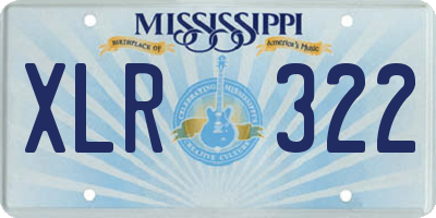 MS license plate XLR322