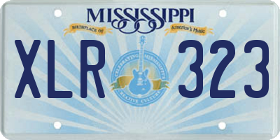 MS license plate XLR323