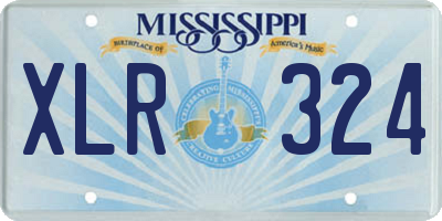 MS license plate XLR324