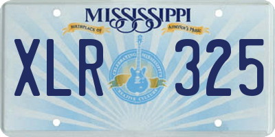 MS license plate XLR325