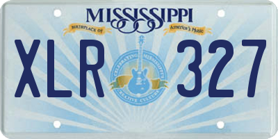 MS license plate XLR327