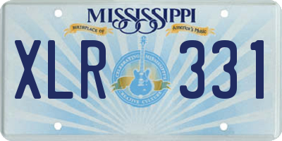 MS license plate XLR331