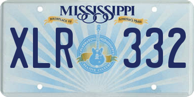 MS license plate XLR332